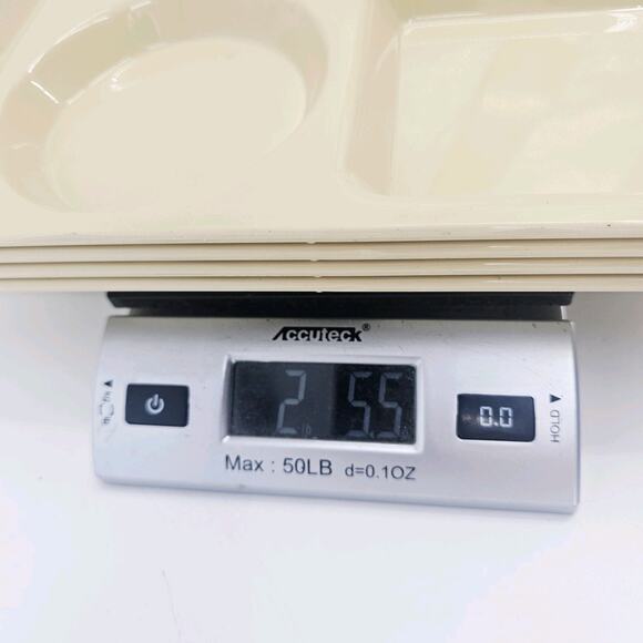Cafeteria School Food Trays SiLite 614 Vintage 4 Lot Divided 6-Compartment Cream - Picture 10 of 10